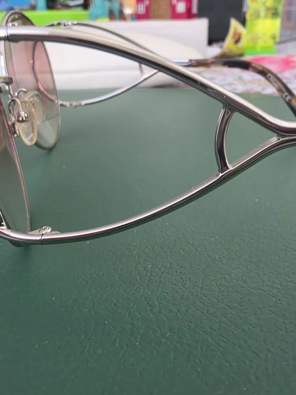 Chloé Round Sunglasses with Brown Gradient Lenses - Picture 4 of 6